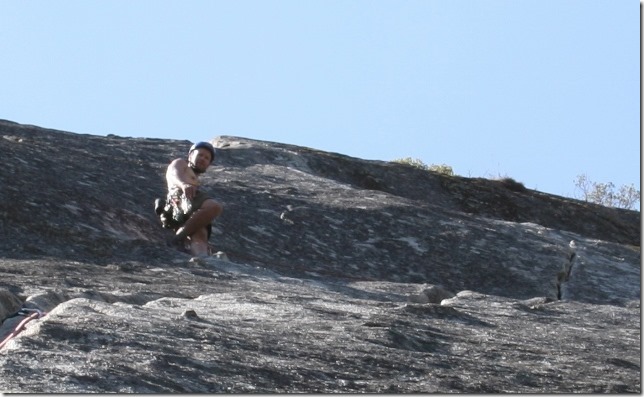 Swan Slab: Aid Route 5.11b