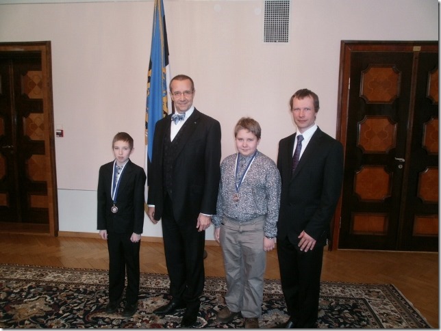 Presidendi vastuvõtul Jaan, Ramses ja Leivo Presidendi vastuvõtul Jaan, Ramses ja Leivo